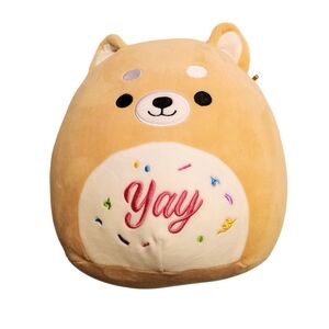 Squishmallow Kellytoy Abbie The Shibu Inu Dog - Birthday Celebration - Plush